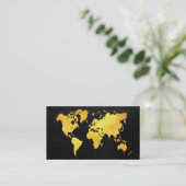 Karte der Welt (Gold) (Stehend Vorderseite)