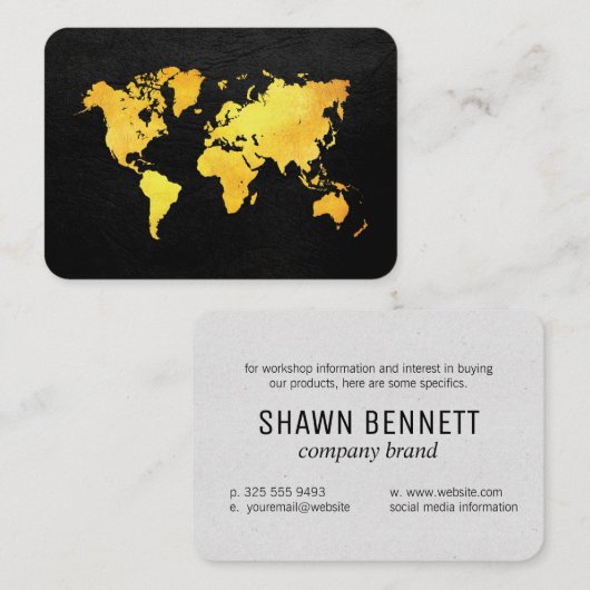 Karte der Welt (Gold) (Vorne/Hinten)