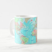 Karte der Welt Kaffeetasse (Vorderseite Links)