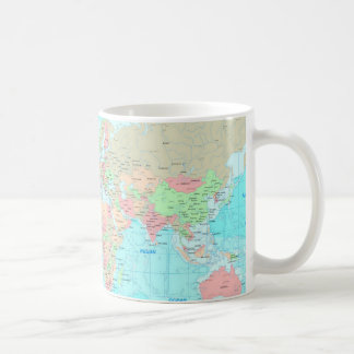 Karte der Welt Kaffeetasse