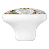 Karte der Welt Keramikknauf (Seitenansicht)