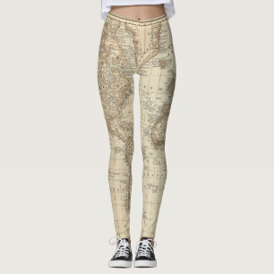 Karte der Welt Leggings