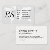 Karte der Welt / Monogramm (Vorne/Hinten)