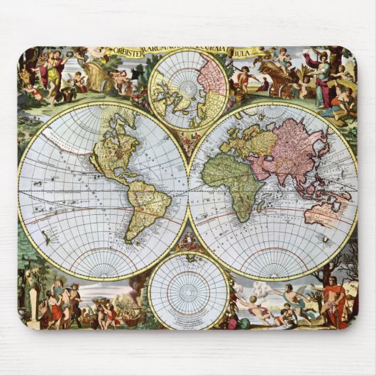 Karte der Welt Mousepad (Vorne)
