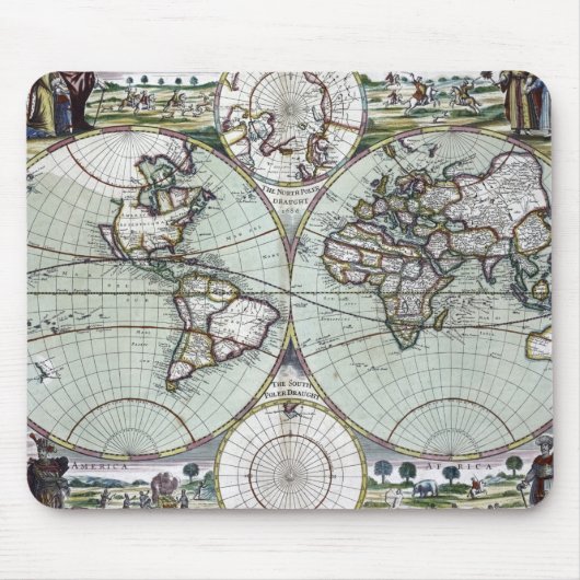 Karte der Welt Mousepad (Vorne)
