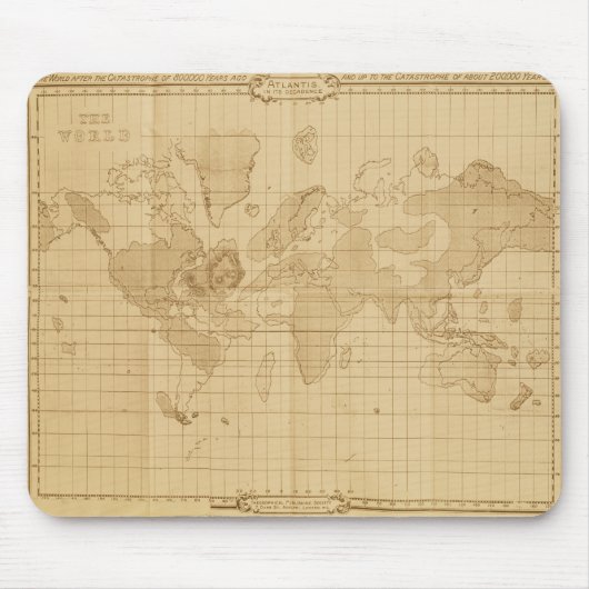 Karte der Welt Mousepad (Vorne)