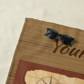 Karte der Welt - Name hinzufügen - Strandtuch (Beispiel)