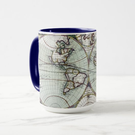 Karte der Welt Tasse (Vorderseite Links)
