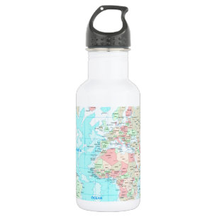 Karte der Welt Trinkflasche