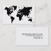 Karte der Welt - Visitenkarte (Vorne/Hinten)