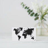 Karte der Welt - Visitenkarte (Stehend Vorderseite)