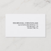 Karte der Welt - Visitenkarte (Rückseite)