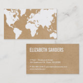 Karte der Welt (weiß) | Natur (Vorne/Hinten)