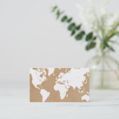 Karte der Welt (weiß) | Natur (Stehend Vorderseite)