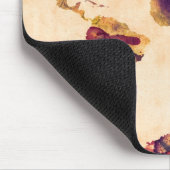 Karte der Weltkarte-Aquarell-Malerei Mousepad (Ecke)