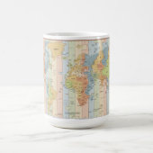 Karte der Weltzeitzonen Kaffeetasse (Mittel)