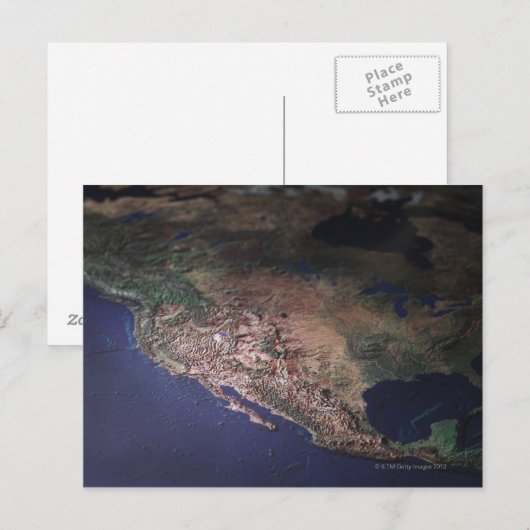 Karte der West Coast USA (Vorne/Hinten)