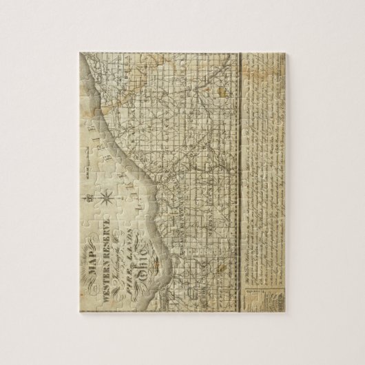 Karte der Western Reserve Puzzle (Vertikal)