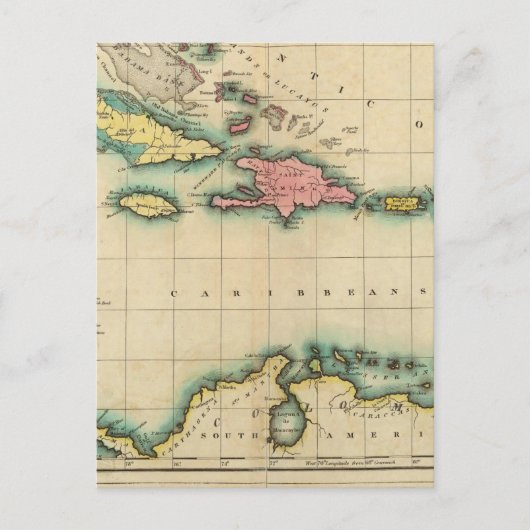 Karte der Westindien (Vorderseite)