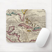 Karte der Westindien, Mexiko oder Neuen Spanien Mousepad (Mit Mouse)
