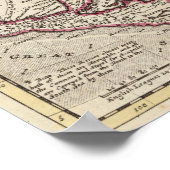 Karte der Westindien, Mexikos oder Neuen Spaniens Poster (Ecke)