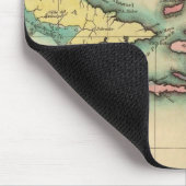 Karte der Westindien Mousepad (Ecke)