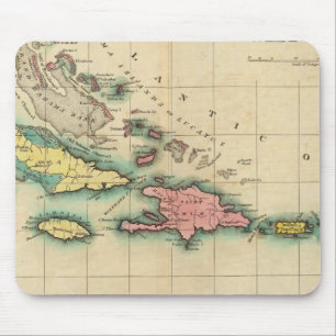 Karte der Westindien Mousepad