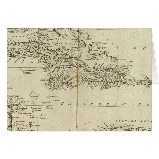 Karte der Westindischen Inseln (Vorderseite (Horizontal))