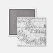 Karte der Westindischen Inseln Magnet (Vorderseite/Rückseite)