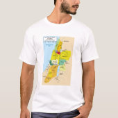 Karte der zwölf Stämme Israels von 1200 bis 1050 T-Shirt (Vorderseite)