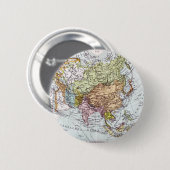 Karte des 19. Jahrhundertsvon Asien Button (Vorne & Hinten)