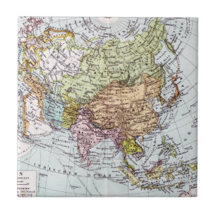 Karte des 19. Jahrhundertsvon Asien Fliese