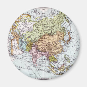 Karte des 19. Jahrhundertsvon Asien Magnet