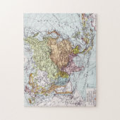 Karte des 19. Jahrhundertsvon Asien Puzzle (Vertikal)