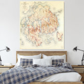 Karte des Acadia Nationalparks, Maine (1942) Leinwanddruck (Insitu (Schlafzimmer))