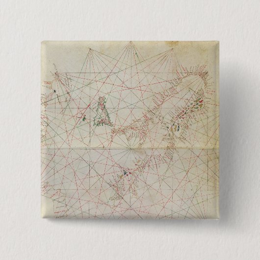 Karte des adriatischen Meeres Button (Vorderseite)