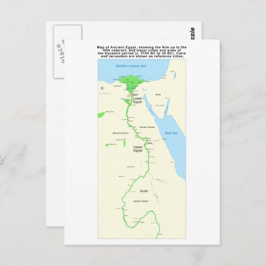 Karte des alten Ägypten Dynastische Periode (Vorne/Hinten)