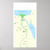 Karte des alten Ägyptens während der dynastischen Poster (Vorne)