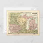 Karte des amerikanischen MidWest (1873) (Vorne/Hinten)