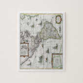 Karte des Amerikas, 1631 (farbiger Stich) Puzzle (Vertikal)