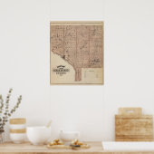 Karte des Anoka-Landkreises, Minnesota Poster (Küche)