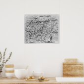 Karte des antiken Rom Poster (Küche)