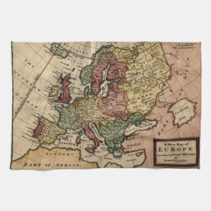 Karte des Antiquarian-1721 von Europa durch Handtuch