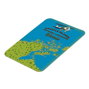 Karte des Apostle Islands National Lakeshore Magnet
