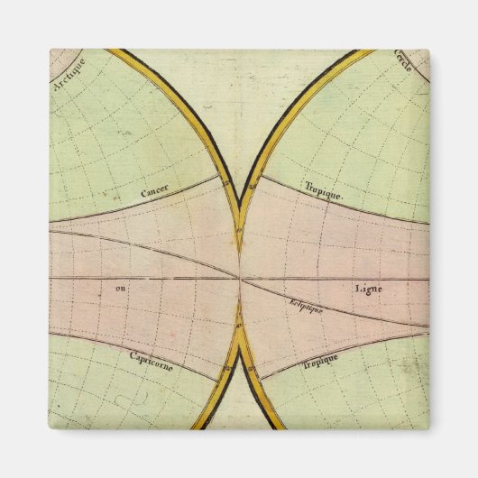 Karte des Äquaters Magnet (Vorne)