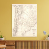 Karte des argentinischen Bundes Leinwanddruck (Insitu (Wohnzimmer))