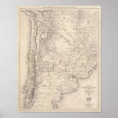 Karte des argentinischen Bundes Poster (Vorne)