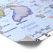 Karte des arktischen Ocerans Poster (Ecke)