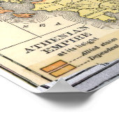 Karte des Athener Reiches (1899) Poster (Ecke)