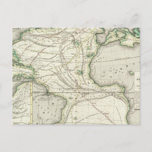 Karte des Atlantischen Ozeans (Vorderseite)